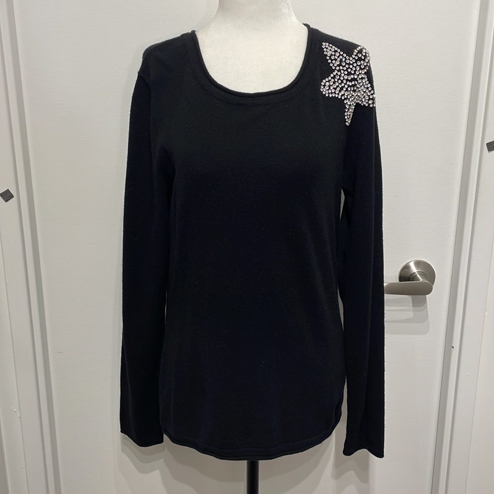 COLOUR WORKS Embellished Star Sweater size M $40